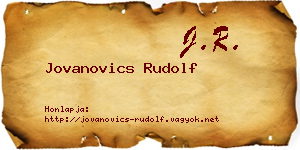 Jovanovics Rudolf névjegykártya